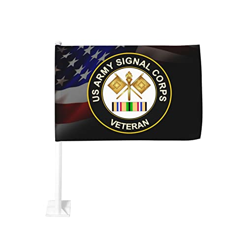 US Army Veteran Signal Corps 100% Polyester Fabric With Printing For Indoor Outdoor Decoration