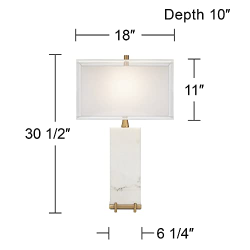 Lámpara de mesa moderna blanca 30.5 pulg. miniatura 4
