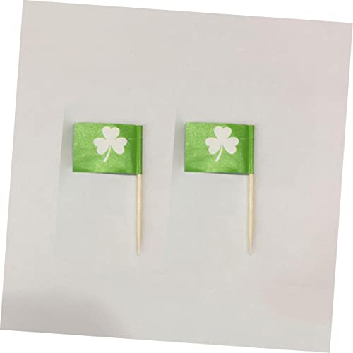Amosfun 200 Pçs Para Sobremesa Seguro Bolo Patricks Day Toppers Palitos Decoração Palhetas Decorativ