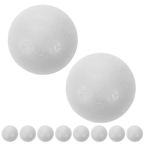 2 Inch Foam Balls for Crafts: 10 Pieces Half Foam Polystyrene Balls, Half Round Foam Balls for DIY Home Craft Project Modeling Holiday Decoration