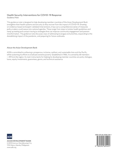Health Security Interventions for Covid-19 Response: Guidance Note