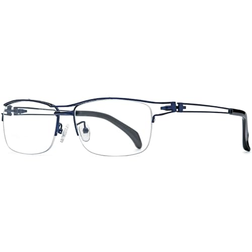Image of FONEX Pure Titanium Glasses Frame Men Semi Rimless Square Eyeglasses Eyewear DTX416