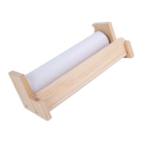 WHAMVOX Soporte de Papel Enrollable de Madera para Pintura Infantil Caballete de Sobremesa para Dibujo y Bocetos Incluye Rollo de Papel para Actividades Artísticas