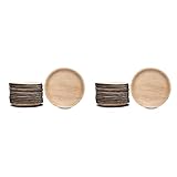 Uooduby Platos de Hoja de Palma Desechables, Biodegradables Y Compostables Resistentes, Aptos para Microondas Y Horno (Platos Redondos de 40, 8 Pulgadas)