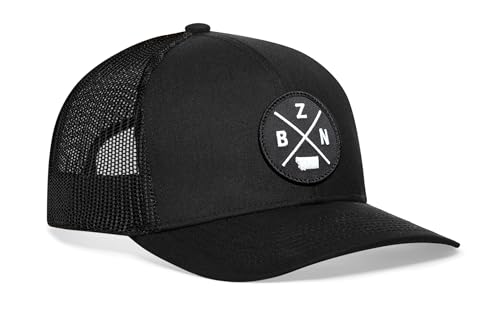 Image of HAKA State City Trucker Hat for Men & Women, Adjustable Baseball Hat, Mesh Snapback, Sturdy Outdoor Black Golf Hat