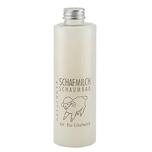 Lashuma Schapenmelk badaccessoires met lanoline, schuimbad badadditief 400 ml, wellness-ontspanningsbad voor de verzorgde huid