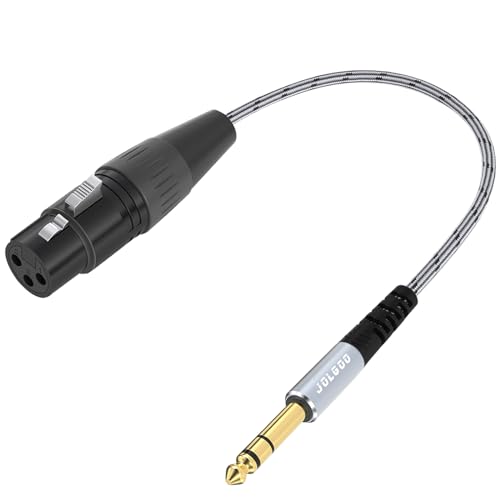 Câble XLR femelle vers 1/4" 6,35 mm pour brancher un microphone au mixeur