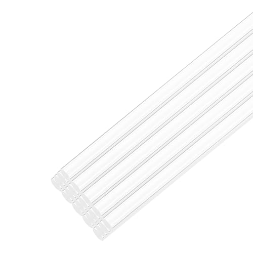 Image of MECCANIXITY 20pcs Acrylic Round Rods 3 /16 inch x 8 inch Clear Acrylic Dowel Rods Sticks Plastic Sticks Strip for DIY Crafts Lighting Gardening Decoration - 5mm x 200mm