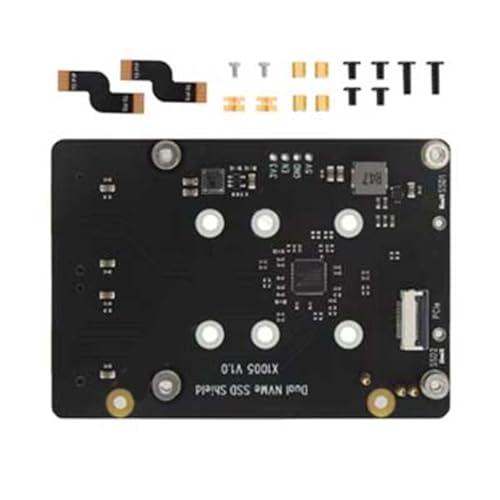 X1005 Doppio NVME Solid Disk Expansion Adapter Board per piccoli aggiornamenti di memoria del computer con luce LED blu NVME Double Disk