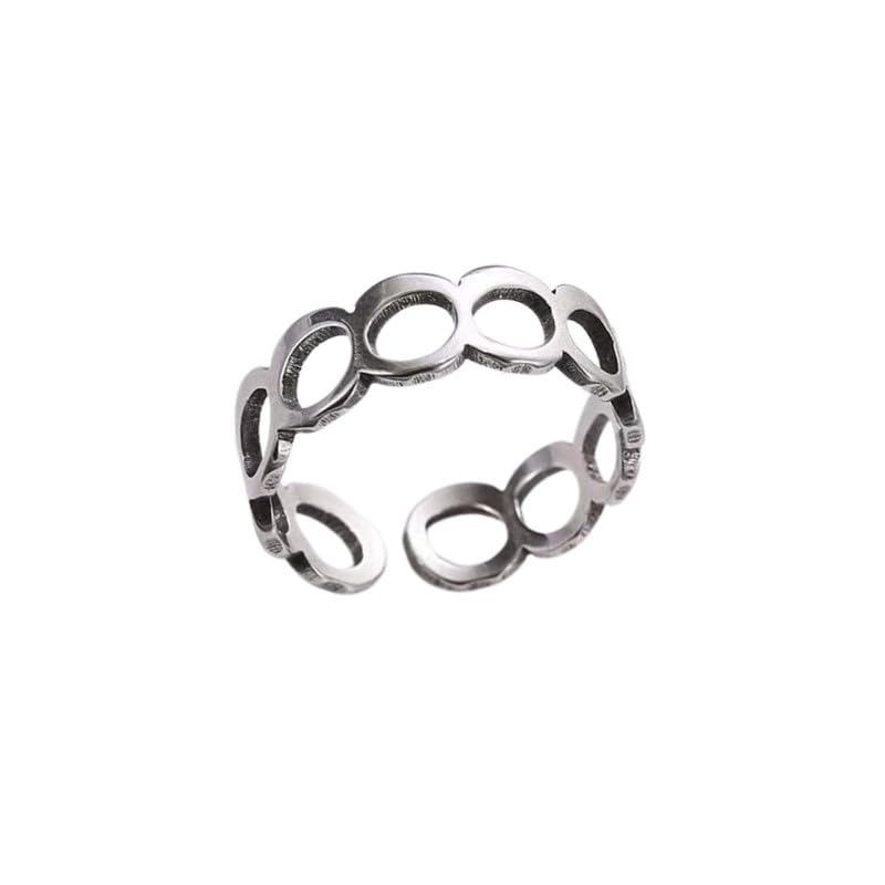fulaida Unisex Minimalist Niche Ring Set Stackable Geometric Finger Bands Fashionable Plain Metal Rings Jewelry Accessories for Men Women and Girls-picture-16