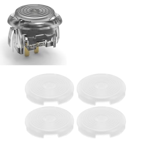 Cappucci di Ricambio per Joystick, 18 Pulsanti da 25,3 Mm, Diametro del Cappuccio, Pulsanti di Gioco Sostitutivi, Compatibili con Fori per Tastiera da 30 Mm (Trasparente)