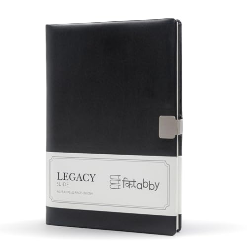 Image of Kitabby Legacy Interlock - A5 Hard Bound Notebook with Pen - Black