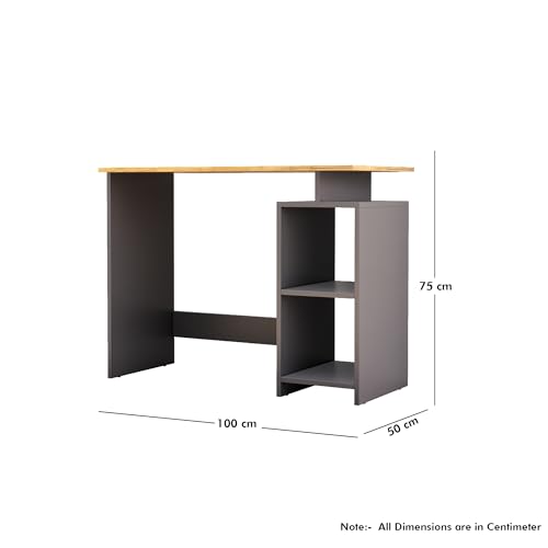 Image of Bniture Wooden Study Table for Home | Engineered Wood Laptop Study Table with Book Shelf | Multi Purpose Office Desk for Laptop & Computer| Workstation for Home & Office | Slate Grey & Giant Wood