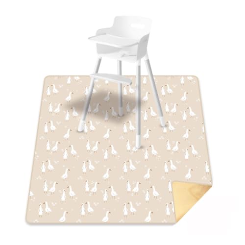 Image of Non-Slip Baby Splat Mat for Under High Chair(Goose, 43 inchx 43 inch)