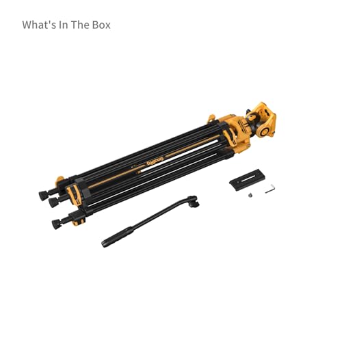 Image of SmallRig AD-01 73 inch Heavy Duty Video Tripod Max. Payload 8kg | Bumblebee Edition, +90 to -60 Tilt Range
