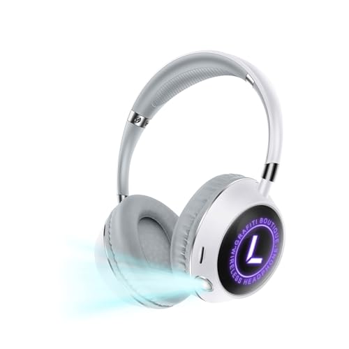 Bezprzewodowe słuchawki nauszne Bluetooth 5.3 z mikrofonem JINLAKZ-K69 (białe)