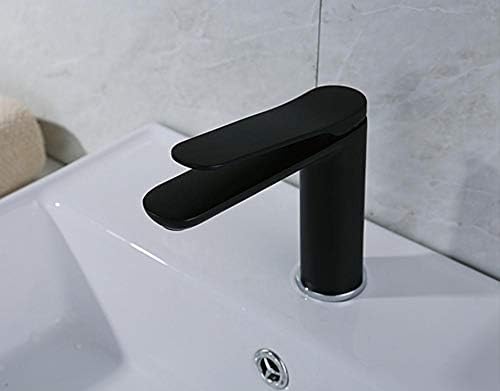 Robinet de lavabo noir mat mitigeur eau chaude froide de salle de bain design monocommande