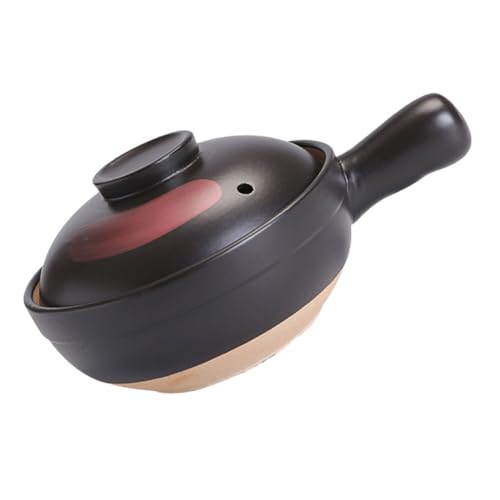 IMIKEYA Cocotte De Cuisine Terre Cuite Avec Poignée Marmite Pour Mijoter Soupes Et Porridge Ustensile De Cuisine Domestique