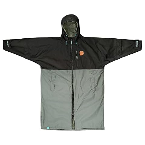 Bluefin SUP Heatwave Waterproof Changing Robe Adult | Sustainable Design | Swimming Robe | Plant Based Waterproof Protection | Sherpa Fleece Lining | 2-Way Zip | Multiple sizes: S, M, L, XL Cover