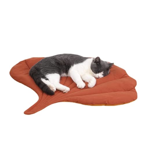SSDHUA Cat Mattress Leaf Shape Cat Nest Cat and Dog Double-Sided Available Floor Mat Cover Pad Warm...