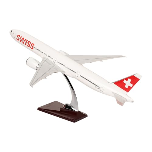 Image of Toys Uncle Diecast Aeroplane Scale Model, (46 cm B777 Swiss), Multicolor