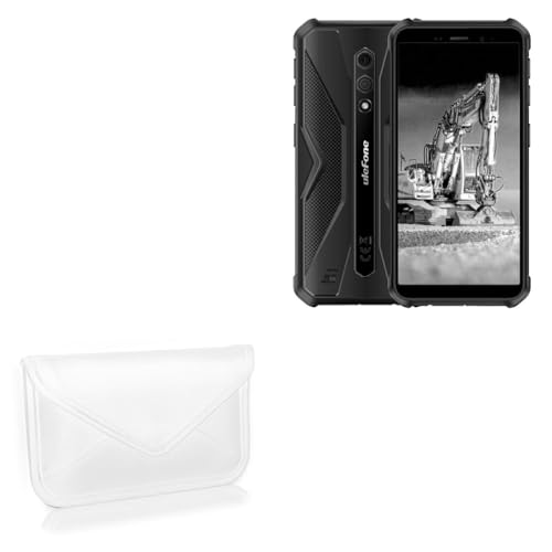 BoxWave Case Compatible with Ulefone Armor X12 - Elite Leather Messenger Pouch, Synthetic Leather Cover Case Envelope Design - Ivory White