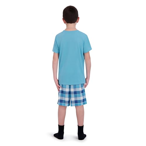 Image of US Angels Pajamas Set for Boys, 4-Piece Set, Short Sleeve Shirt with Pajama Shorts
