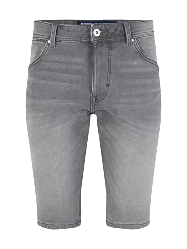 TOM TAILOR Herren Slim Fit Jeans Bermuda Shorts, Grau (10219 - Used Mid Stone Grey Denim), 28 – Ansicht 4