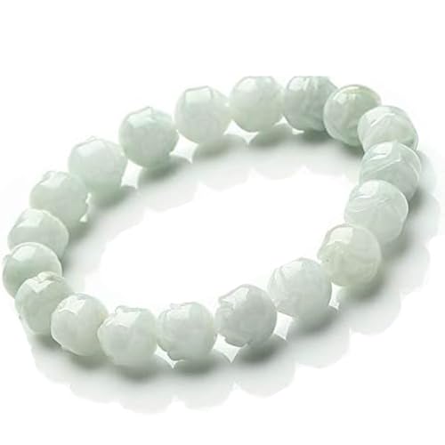 ZHIBO Bracelet de perles en jadéite naturelle de Birmanie - Bijou pour femme