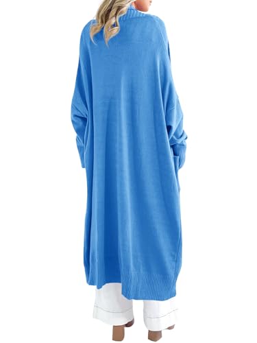 Image of Danedvi Womens Long Cardigan Sweaters 2026 Spring Chunky Knit Oversized Slouchy Open Front Warm Coats with Pockets