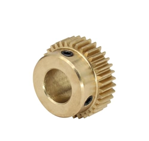 Bevel Gear Pinion Hardware Mechanical 1pcs Spur Gear 0.5M-36T Bore 4/5/6/6.35/7/8mm Copper Brass Worm Gear Teeth Height 5mm for Transmission Accessories(8mm)