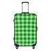 ZUNPNG Copertura per bagagli da viaggio (solo per viaggio) Custodia elastica con motivo scozzese a griglia verde per valigie da 45 a 80 cm, Multicolore, XL