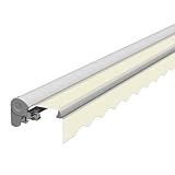 Eclipse Kassettenmarkise Halbkassette Gelenkarm Sonnenschutz Markise Sonnenmarkise Balkonmarkise manuell Standard' 3,5x3m Stoff 280g/m² Polyester (PE) UV-Schutz 50+, Markisentuchfarbe:Beige