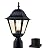 Windben Outdoor Post Light,Lamp Post Light Fixture,Post Lantern with Pier Mount Base,Matte Black,7.4in,Suitable for Gardens,Yards,Balconies,Passages or Entrances,etc