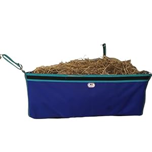 Majestic Ally Double Layer 34″X 22.5″ X 12.5″ Nylon Corner Feeder with Adjustables Straps (Royal Blue-Turquoise)