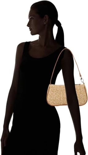 Image of Medium Straw Bag Hand Weave Beach Handbag Summer Crossbody Shoulder Bags Bucket Tassel Totes for Women