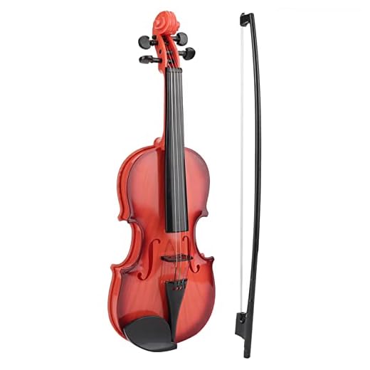 Juguete de Violín, Juguete de Violín Acústico de Niño Simulado Cuerda Ajustable Principiante Musical Desarrollar Práctica de Instrumentos para Niños Niñas(Marrón claro)