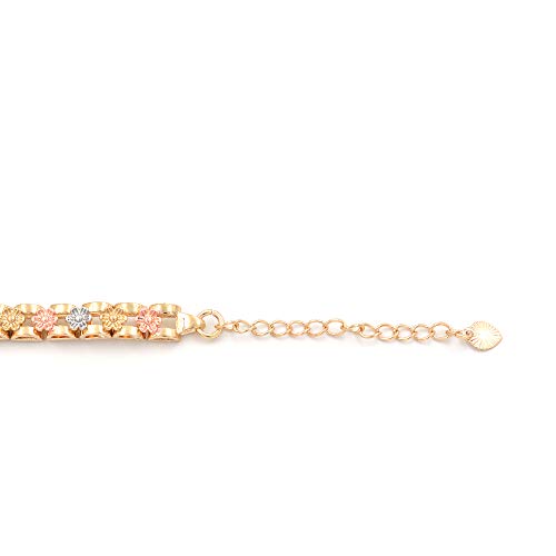 Giffor Jewelry Joyas Tri Color 14K Gold Filled Guadalupe Virgin Mary Bracelets For Women Bangles Girls Pulsera De La Virgen De Guadalupe.chapa De Oro.oro Laminado. #TOP2