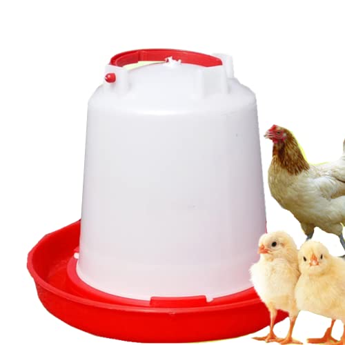 Abreuvoir Mangeoire pour Poules et Poussins, Mangeoire en Plastique ,Poussin Abreuvoir Poulet avec à Suspendre Feeder Amovible Poulailler Grande Contenance 1.5L Cover