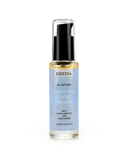 Kireina Lightening Facial Serum | 100% NATURAL | An anti aging serum and pigment corrector | With alpha arbutin, niacinamide, hyaluronic acid, and botanical extracts
