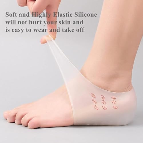 Image of 4cm Height Increasing Silicone Insoles Height Increasing Socks Shoes Hidden Heel Insoles Extension
