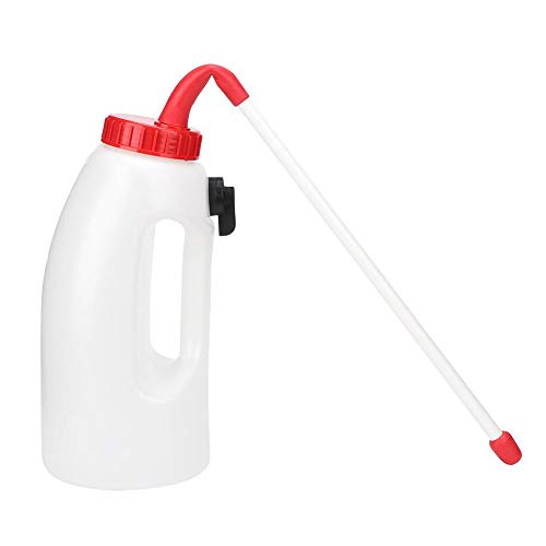 Hongzer Calf Bottle, 4L Longitudinal Calf Bottle Feeding Milk Bottle Feeder Calf Drinking Bottle with Stomach Tube