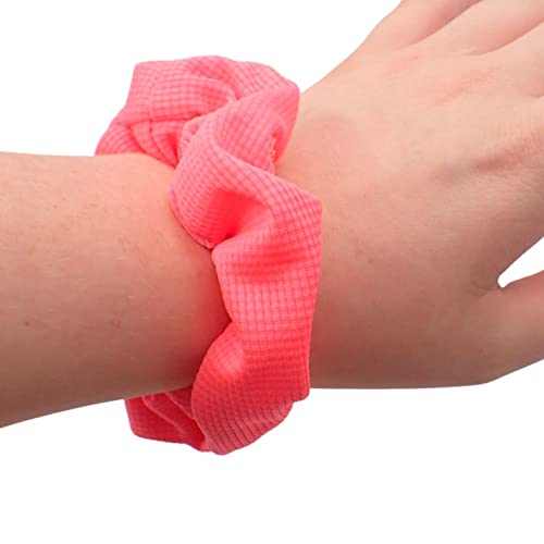 Topkids Accessories 2pcs Regular Bright Neon Scrunchies for 80’s Costume or Neon Raves, Club Scrunchie - Image 3