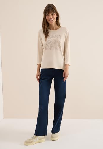 Cecil Shirt mit Schmucksteinen Oat Milk beige XXL – Ansicht 3