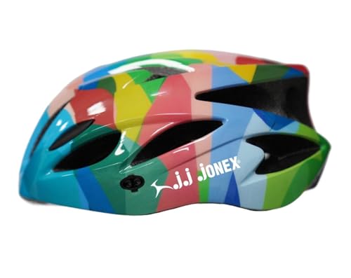 Image of JJ Jonex Adjustable Cycling & Skating Helmet with Detachable Visor | Light Weight | Adjustable Strap with Comfortable Chin Padding | Ideal for Men, Women & Kids (Multicolor, Large)