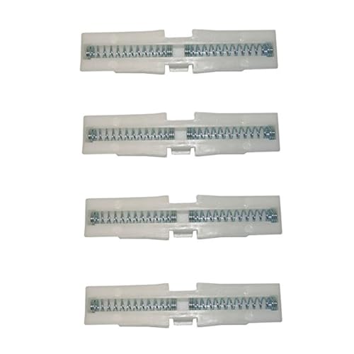 newlifeappTM 1107 Top Slider Glide para puertas de clóset plegables (paquete de 4) – Guía de nylon con muelle doble de 4", para canales de riel de 7/8", reemplazo para puertas de clóset miniatura 1