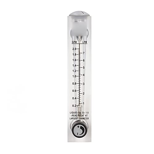 Débitmètre pour eau et liquide acrylique 0,2-2 GPM vertical sur panneau - 5