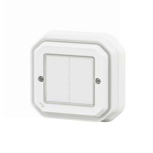 Interruptor doble conectado Legrand Plexo para automatizar las luces del jardín y terraza IP55 2