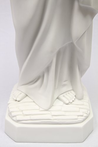Estatua Blanca de San José con Niño Jesús 27 pulgadas miniatura 6