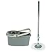 Lampazos de Spin Giro Mop Bucket Set 360 Grados giran Microfibra Limpiador de la fregona giratoria Fácil, le retuerce Piso fregona Ninguna Mano Lavar en casa (Color : Green, tamaño : 2 MOP Heads)